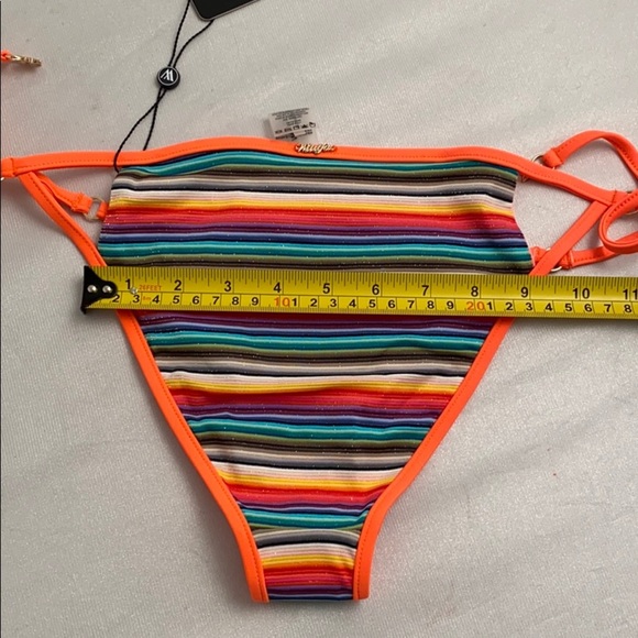 Wildfox Zooey multicolor rainbow triangle bikini top and matching string bikini - Picture 10 of 16
